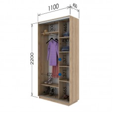 Шкаф купе 1100х450х2200 Гарант