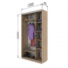Шкаф купе 1200х450х2200 Гарант