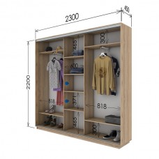 Шкаф купе 2300х450х2200 Гарант