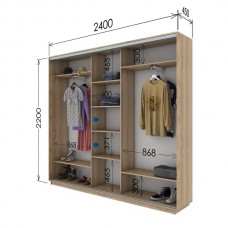 Шкаф купе 2400х450х2200 Гарант