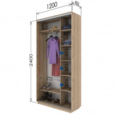 Шкаф купе 1200х450х2400 Гарант