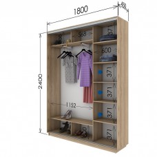 Шкаф купе 1800х450х2400 Гарант