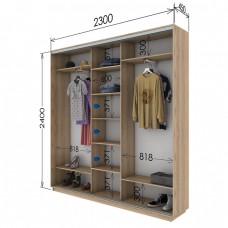 Шкаф купе 2300х450х2400 Гарант