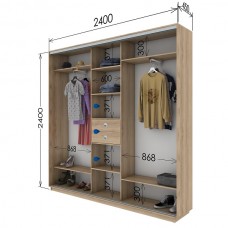 Шкаф купе 2400х450х2400 Гарант