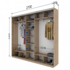 Шкаф купе 2700х450х2400 Гарант