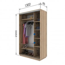 Шкаф купе 1300х600х2200 Гарант