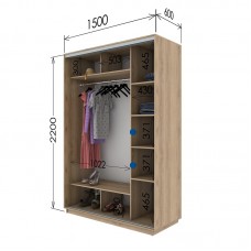Шкаф купе 1500х600х2200 Гарант