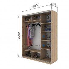 Шкаф купе 1700х600х2200 Гарант