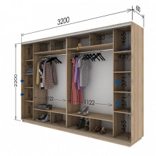 Шкаф купе 3200х600х2200 Гарант