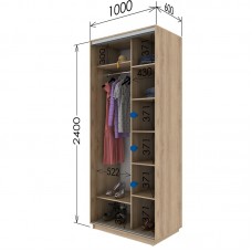 Шкаф купе 1000х600х2400 Гарант