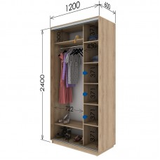 Шкаф купе 1200х600х2400 Гарант