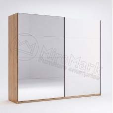 Шкаф-купе Асти 2.5м (Двери Глянец Белый/Зеркало) MiroMark (AS-18-WB)