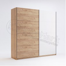 Шкаф-купе Асти 2.0м (Двери Дуб Крафт/Глянец Белый) MiroMark (AS-20-WB)