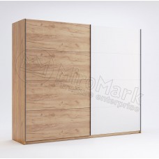 Шкаф-купе Асти 2.5м (Двери Дуб Крафт/Глянец Белый) MiroMark (AS-21-WB)