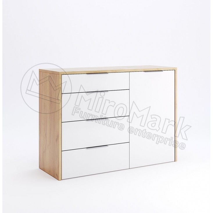 Комод Асти 1дв. 4шх. MiroMark (AS-64-WB) Комод Асти 1дв. 4шх. MiroMark (AS-64-WB)
