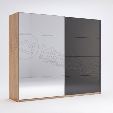 Шкаф-купе Луна 2.5м (Двери Мат Лава/Зеркало) MiroMark (LN-18-LV)