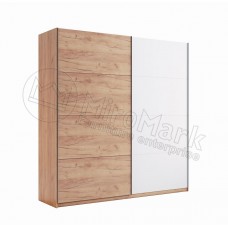 Шкаф-купе Ники 2.0м (Двери Дуб Крафт/Глянец Белый) MiroMark (NK-21-WB)